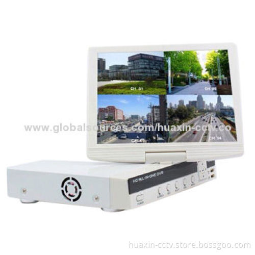 10.5-inch LCD DVR Combo, Supports HDMI, CVBS, VGA Output, 4-channel Real-time Playback